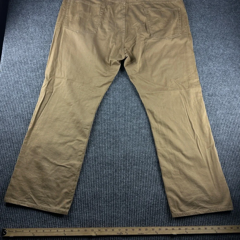 Polo Ralph Lauren Mens Big Tall Tan Khaki Cotton Twill Straight Leg Pants 44x30